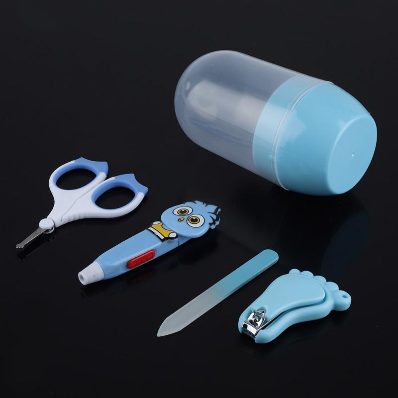 Nagelknipper voor kinderen, 4 stuks/set, plastic babyverzorgingstool, schoonmaaktool voor de gezondheidszorg, draagbare babyveilige verzorgingsset