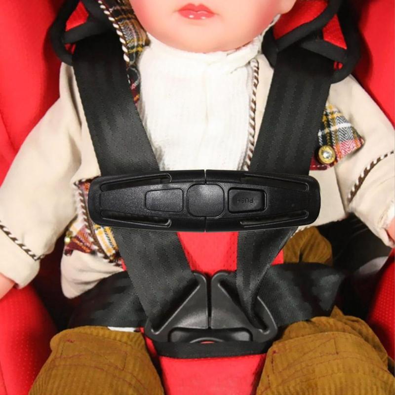 Duurzame Zwarte Baby Veiligheid Seat Riem Riem Harnas Borst Clip Zetel Gesp Voeden Chair Harness Baby Booster Seat