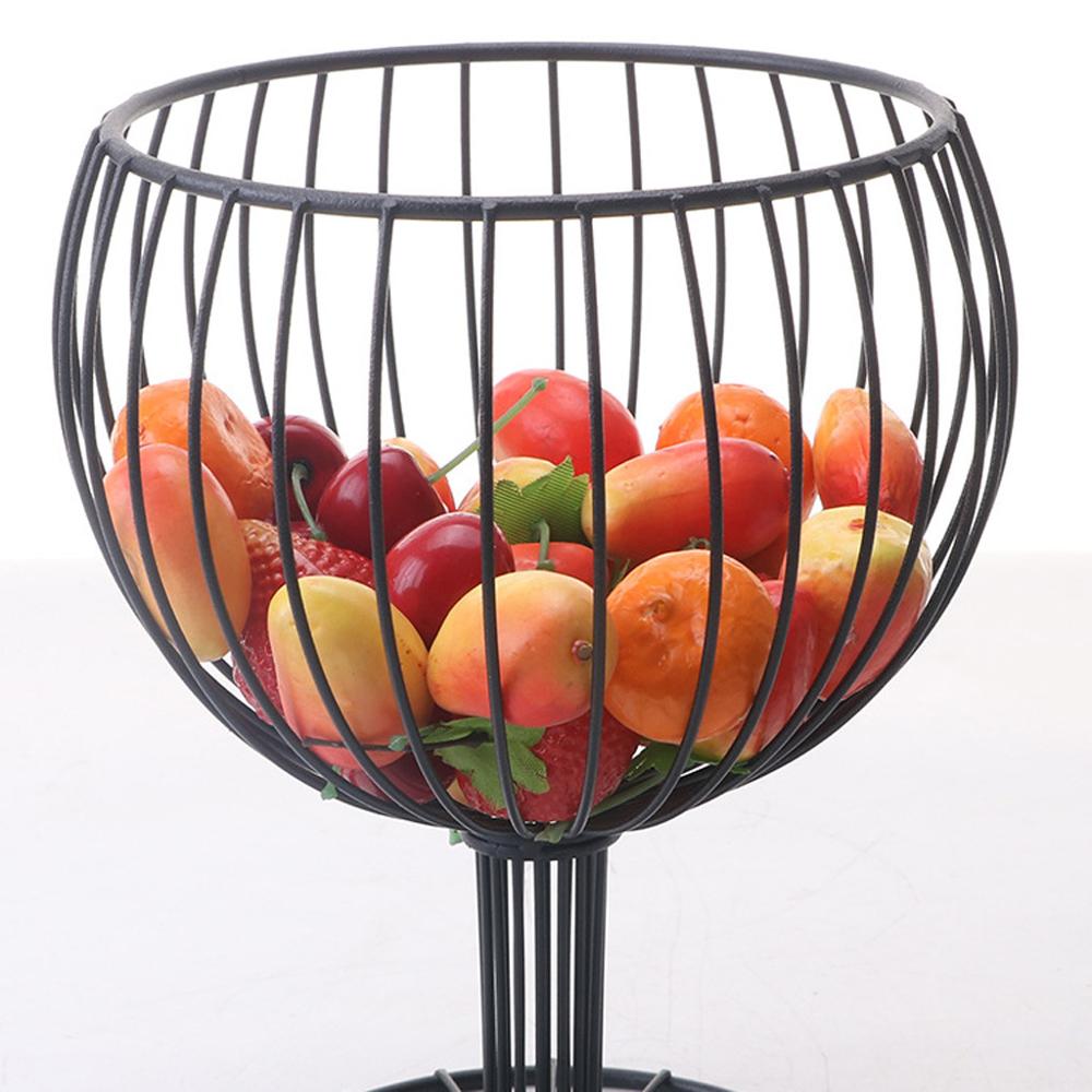 Paniers de rangement en fer forgé de luxe en verre à vin en forme de panier de fruits support de thé Table à manger fruits Snack organisateur panier de bonbons