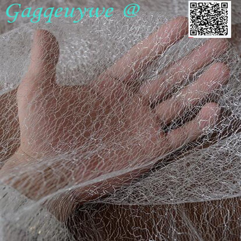 Gagqeuywe breite 1,5 m Goldene silber seide netzwerk stoff spinne Netz hohl spitze Chaos Netz farbe handgemachte diy leistung kleidung