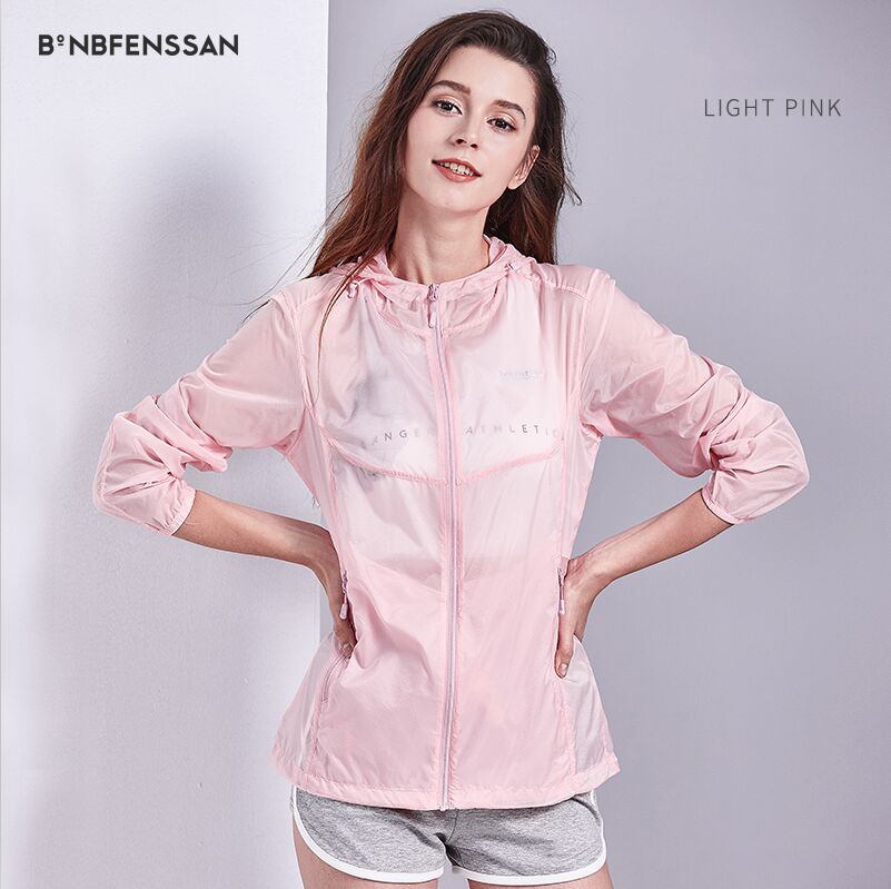 Zomer dunne windjack damesjas waterdichte wandeljas zonwerende skincoat dames snel drogende jas 6755b: Roze / S