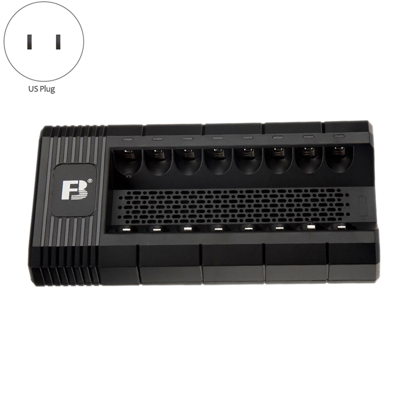 8 Slots Battery Charger Intelligent Power Off and Fast Charge for AA/AAA 1.4V Ni-MH Battery Charger US Plug