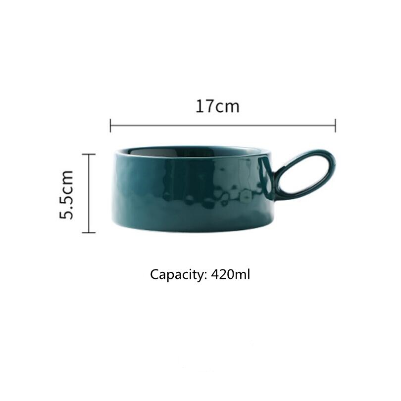 Breakfast Cup and Plate Set Simple Bowl Plate Household Ceramic Tableware Combination: A2