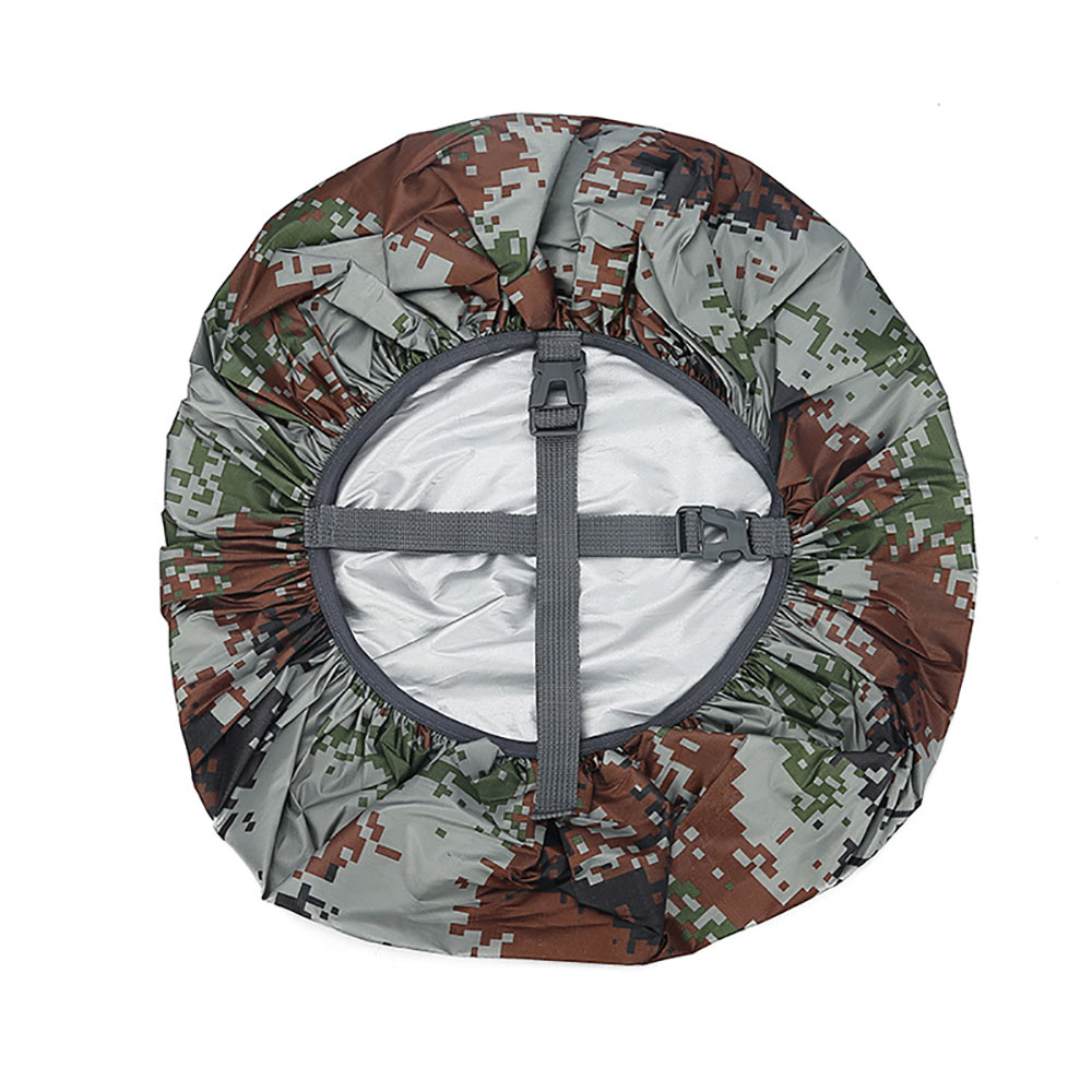 Outdoor 45L Camouflage Waterproof Backpack Rain Cover Bag Dust Covers For Cycling Camping Hiking Sport Bags: Black