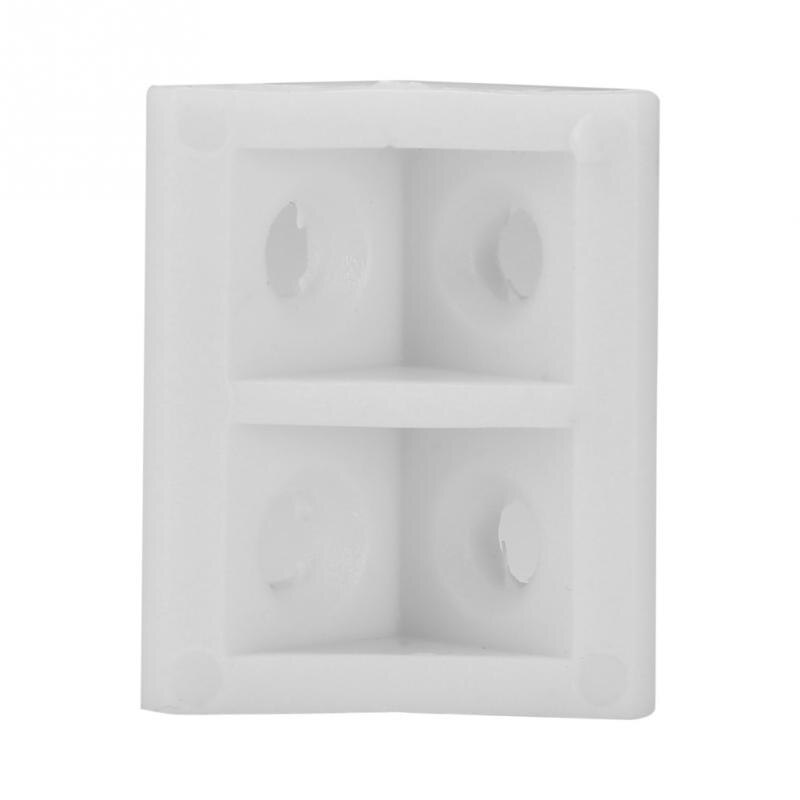 50Pcs Right Angle Corner Gusset Brace Angle Brackets Code Furniture Hardware Set corner bracket protector Plastic