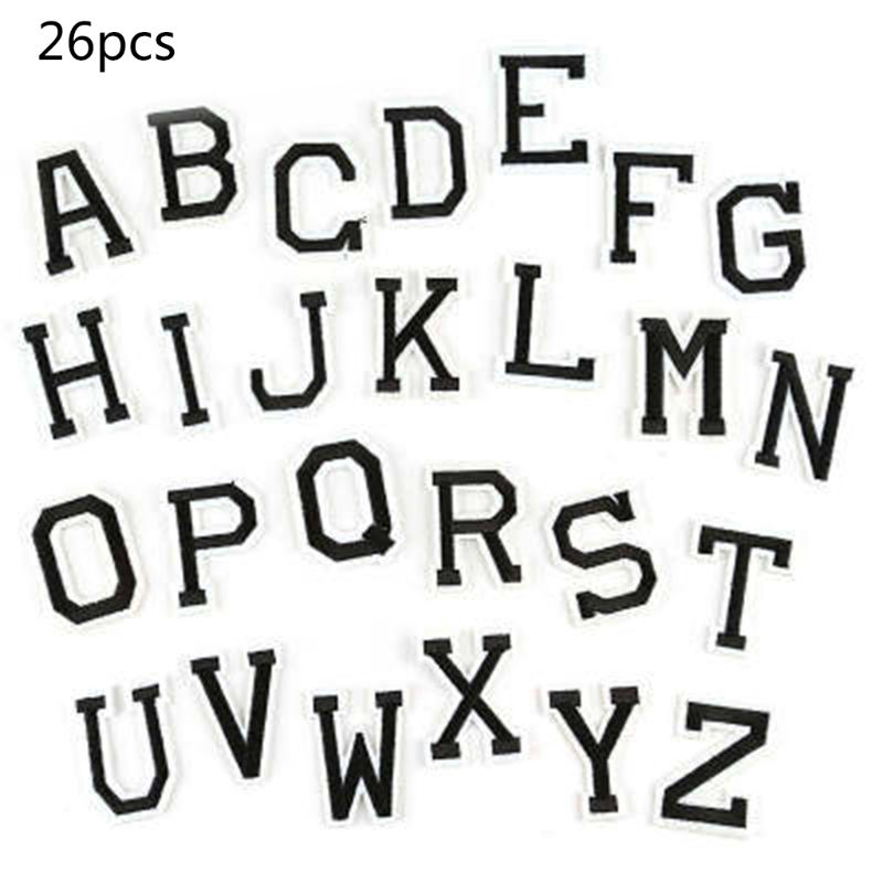 26 stk engelske bogstaver patches tegneserie dyr alfabet broderet applikations badge  lx9e: 6 ee 502002- a