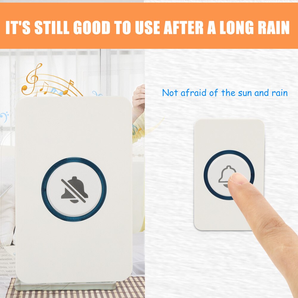 1pc Simple Wireless Electronic Doorbell Smart Remote Controller Door Chime