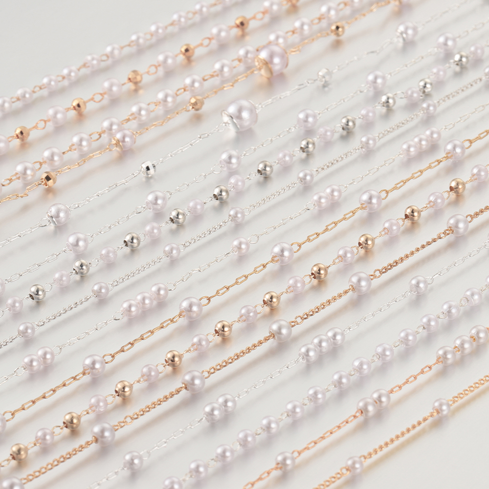 1Meter Pearl Beads Chains for Jewelry Making DIY