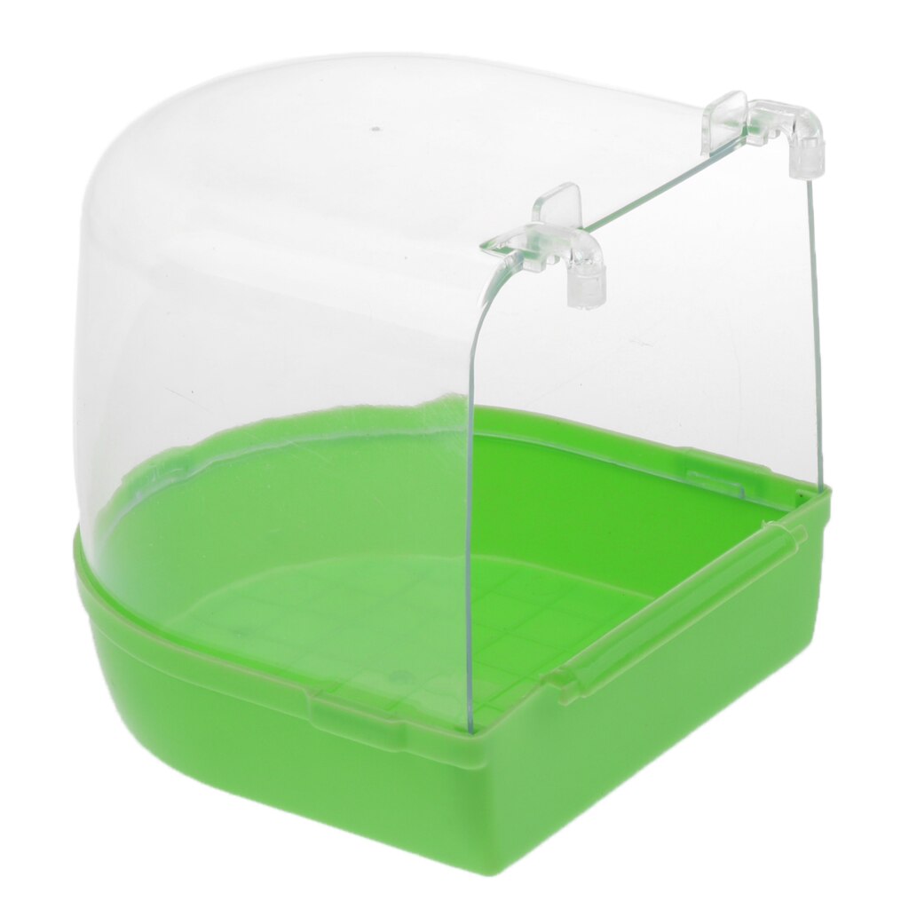 Baignoire à oiseaux suspendue | Cube, boîte de baignoire, bol Cage, accessoire pour oiseau perroquet 13x13x13 cm: Green 13 x 13 x 13