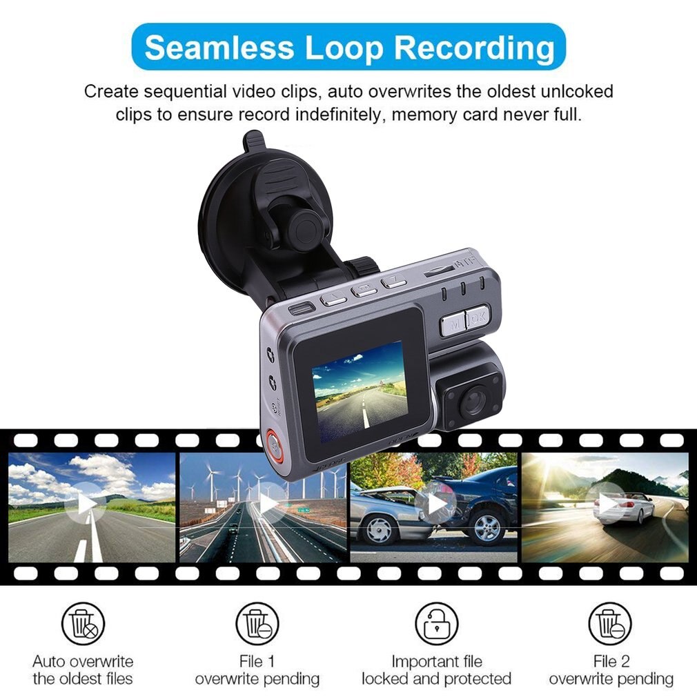 Car Style High Definition Car 1280 * 720 P Camera DVR Tachograph Cars Support G Night Vision Sensor Loop Recording