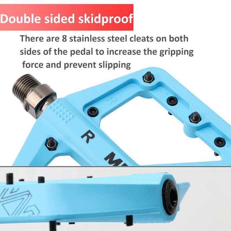 MEROCA MTB Pedal Seal bearing Platform pedals Nylon 9/16" Universal pedal Ultralight Non-slip Mountain Bike Parts 1Pair