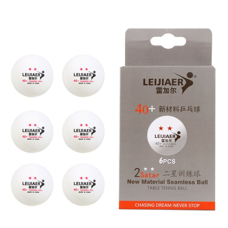 3 Star Training Table Tennis Ball Game High Elasticity PingPong Ball Table Tennis Endurance Material PingPong BALL: 6 Pcs 2 Star White