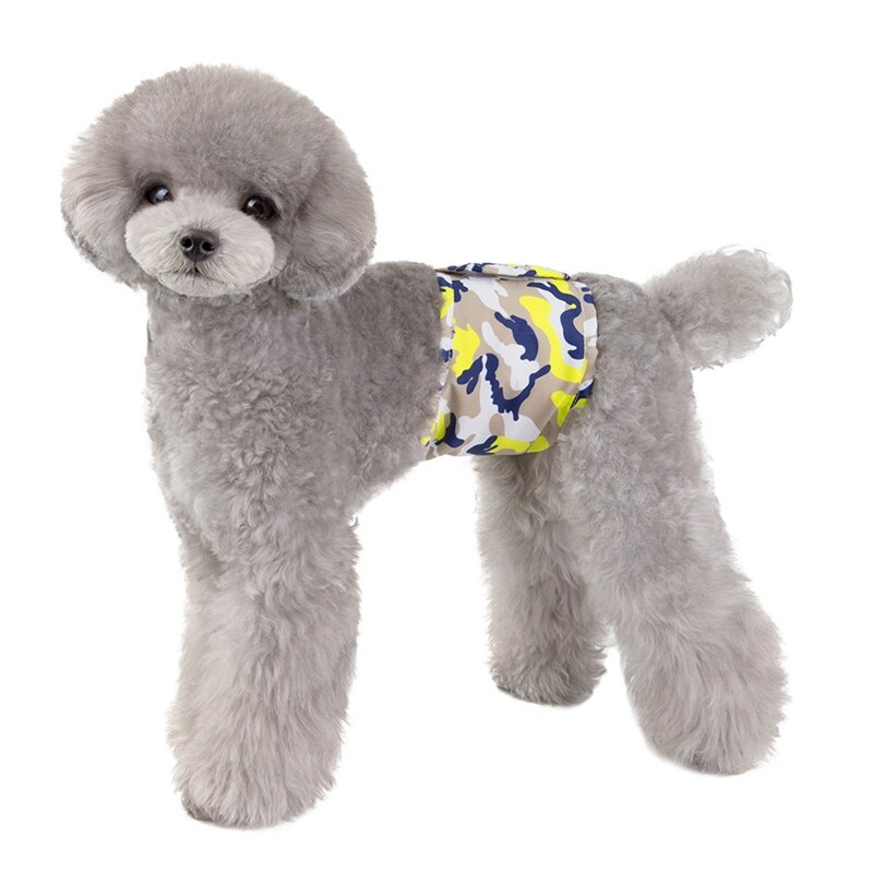 Couche pour chien bande de ventre imperméable à l'eau urinaire enveloppement couche réutilisable physiologique pantalon mâle chien soins infirmiers Nappy fournitures de nettoyage pour animaux de compagnie