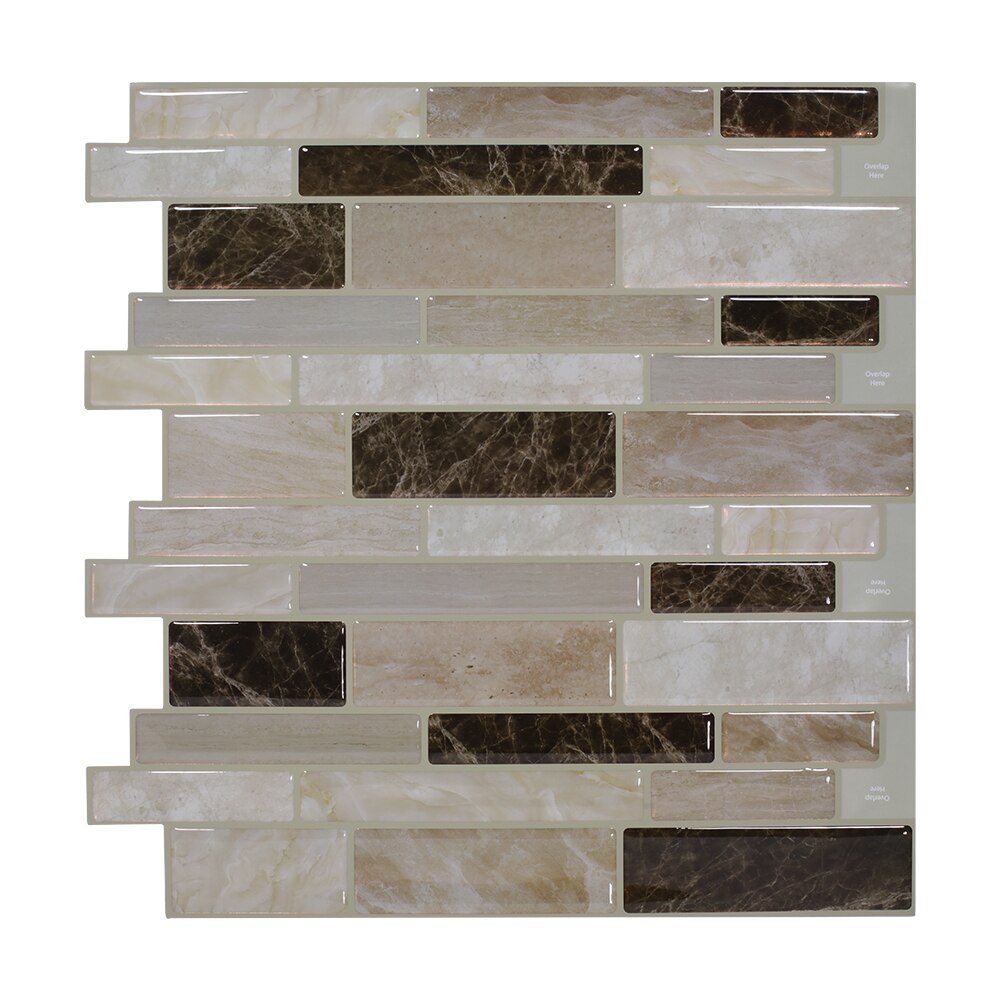 Vividtiles gris Mable peler et coller carreaux Anti-moisissure amovible RV chambre décor cuisine auto-adhésif papier peint: T80010