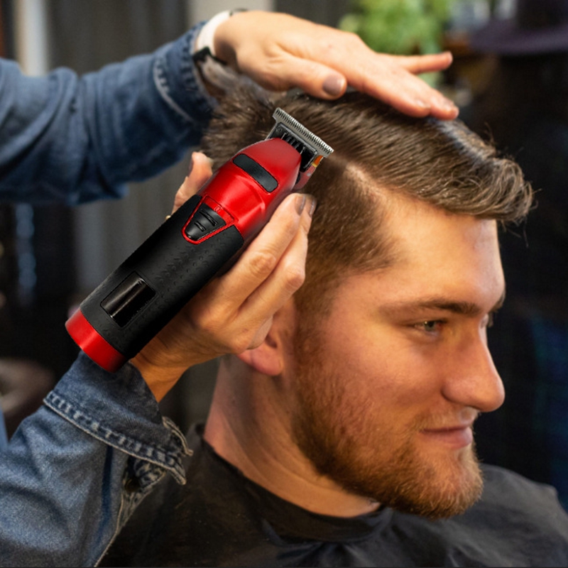 Cortadora de pelo de barba para barbería para hombres, cortadora de pelo eléctrica con bigote, máquina cortadora de pelo recargable, hoja cero