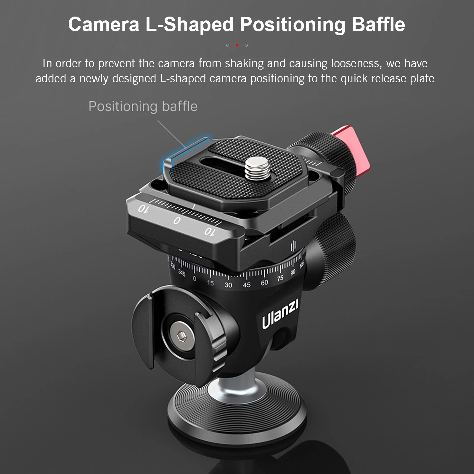 Ulanzi U-120 Ball Head Tripod Mount with Cold Shoe Acra Swiss Quick Release Plate 1/4" Interface for DSLR SLR Camcorder Camera
