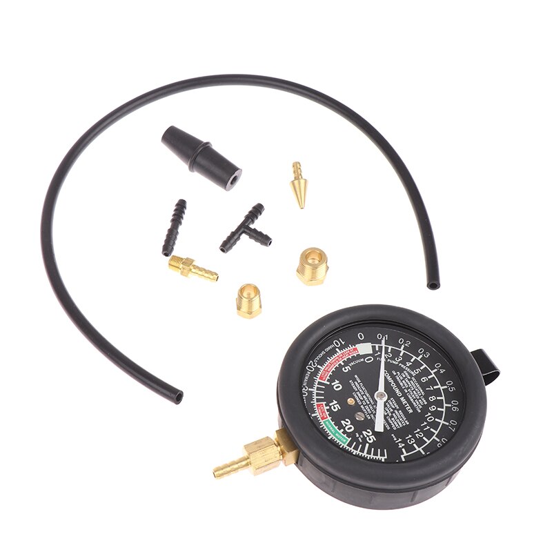 Carburetor Valve Fuel Pump Pressure Vacuum Tester Gauge Test Kit Exhaust Pipe Blockage Detection