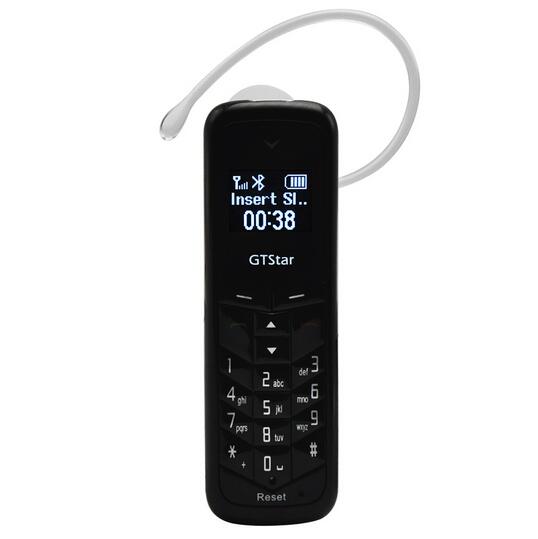 (Fast )2pcs/lot GT Star GTStar Brand BM50 Mini bluetooth handset phone 0.66"mini mobile phone earphone dialer: 1 Black 1 White / Black