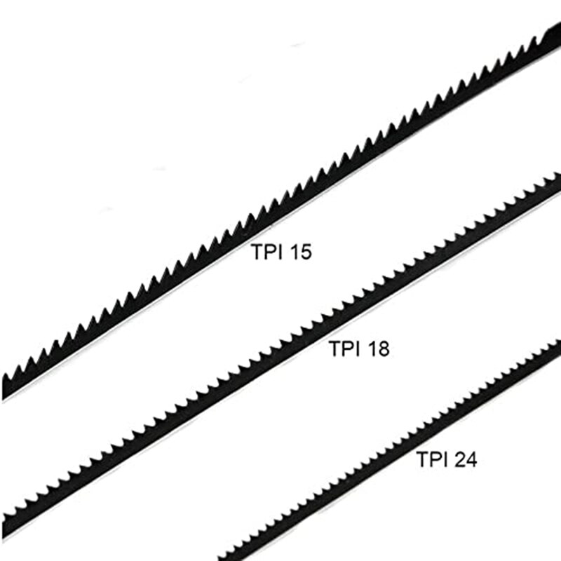 36Pcs Scroll Zaagbladen 127Mm Carbon Staal Decoupeerzaag Bladen Met Cross Pin 15/18/24 Tanden Standaard fijne Cut Zaagbladen