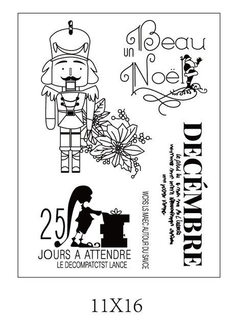 Fransk genomskinlig stämpel för scrapbooking transparent silikongummi gör-det-själv fotoalbumdekor  f131: Ljusgrön