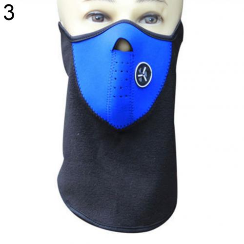 Unisex Winter Outdoor Hiking Scarves Skiing Motorcycle Riding Windproof Neck Warmer Face Mask Motor Helmet Parts: Blue