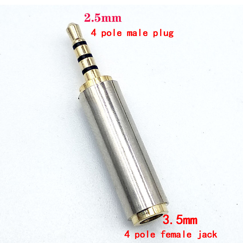 Adaptador de Audio de 3 piezas para altavoz, conector macho a hembra de 3,5 MM, 2,5mm a 2,5mm, Cable auxiliar para auriculares, 3,5: Gris oscuro