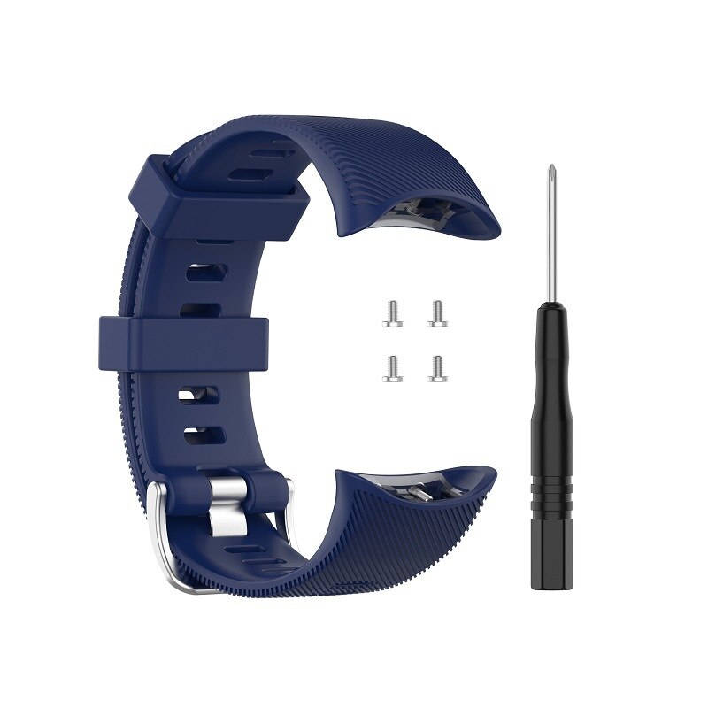 Oryginalny pasek silikonowy do Garmin Forerunner 45/Forerunner 45S/Swim 2 miękki silikonowy regulowany pasek zamienny pasek Garmin Swim 2: Navy blue / Swim 2