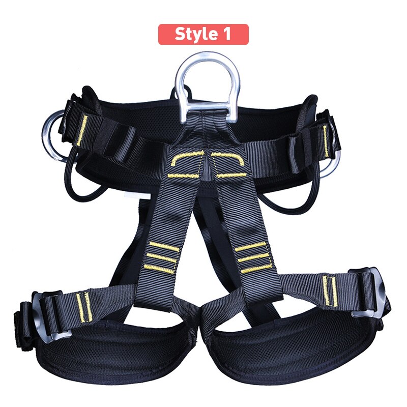 XINDA-cinturón de seguridad para senderismo al aire libre, escalada en roca, medio cuerpo, cinturón de apoyo, arnés de altura, equipo deportivo aéreo: Style 1