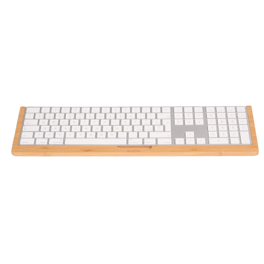 Soporte de teclado SAMDI SD-006Wa-3, soporte de base para bandeja de teclado de bambú para Apple, soporte estándar para teclado IMac