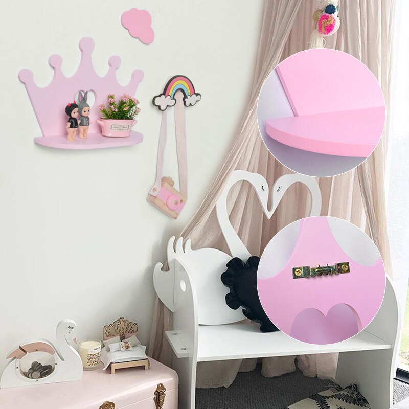 Childrens Houten Prinses Crown Boek Pop Plank Kids Peuters Childs Kwekerij Meubilair