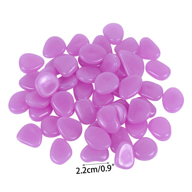 25/50Pcs ciottoli luminosi pietra che si illumina al buio fai da te casa serbatoio di pesce vaso di fiori Decor percorso da giardino decorazione di ciottoli: 25Pcs / B05