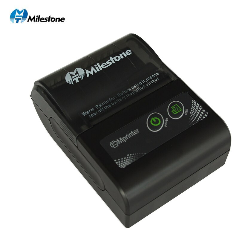 Milestone Bluetooth Printer Draadloze Ontvangst factuur Thermische Printer 58MM Mini Draagbare pocket voor Windows Android IOS MHT-P10
