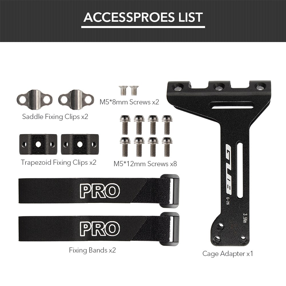 Bike Saddle Bottle Cage Holder Lightweight Solid Bike Water Bottle Cage Adapter Saddle Mount Rack Cycling Double Bottles Bracket