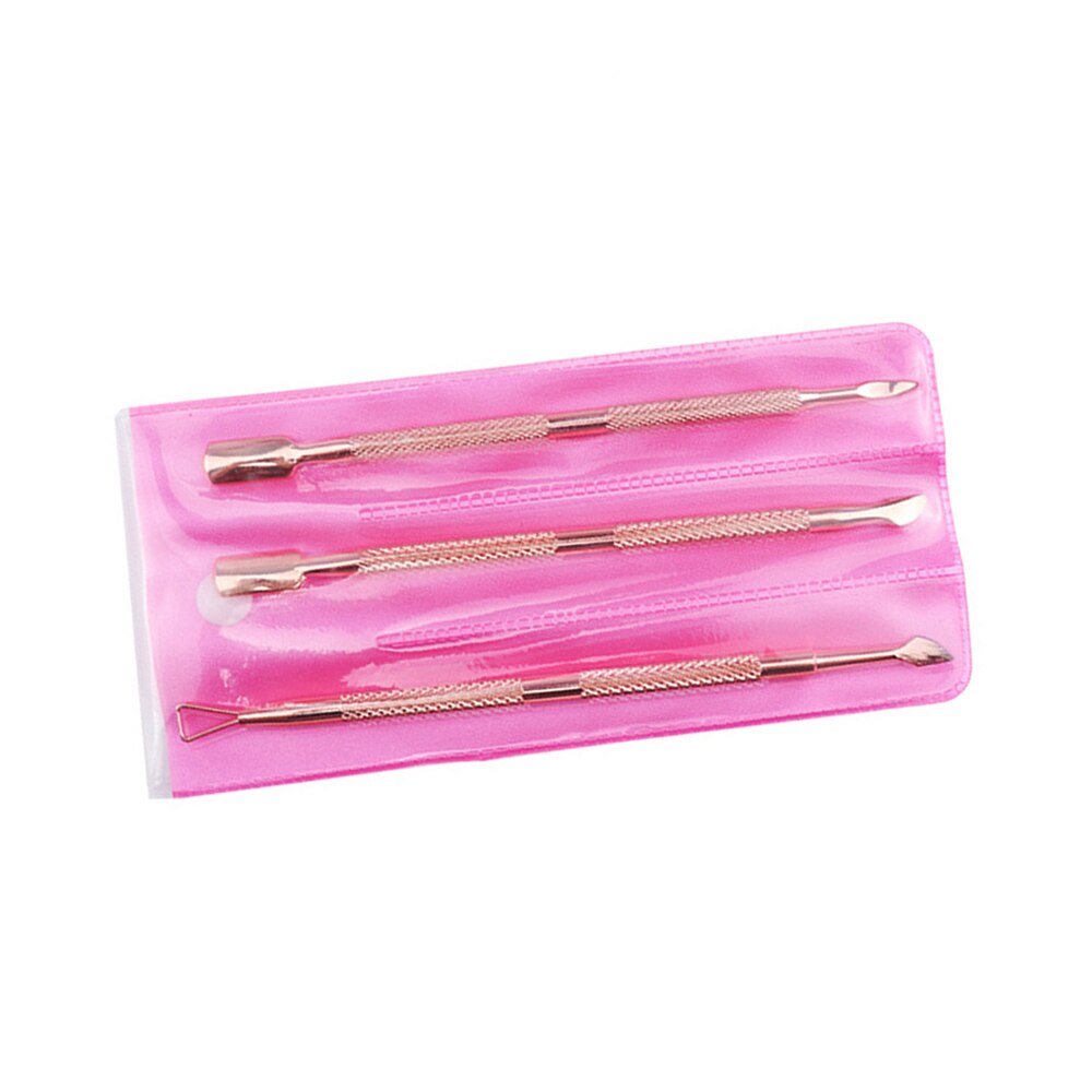 Diozo Cuticle Pusher Set Nail Care Cleaner Manicure Pedicure Tool Rose Gold Rvs Vinger Dode Huid Push