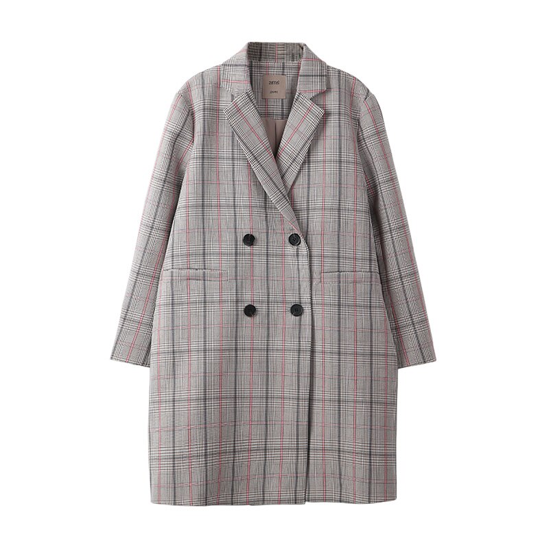 Amii giacche da bambina per bambini cappotti a righe scozzesi stile autunno inghilterra giacca lunga per bambini cappotto da bavero per ragazze adolescenti 21987296