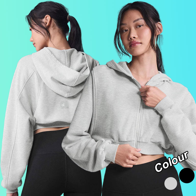 AL hoodie Jacket Full zip Yoga short coat Comfortable Gym outdoor sports Fitness jogging loose casual hoodie jacket
