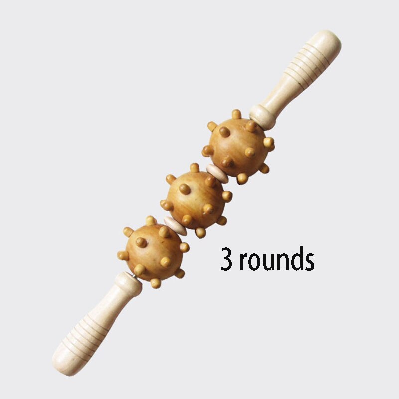 HANRIVER holz Meridian stange körper Massagegerät bauch zurück Nacken taille bein Massage Stock holz Rolle Massage Hammer&quot;: 3 Runden