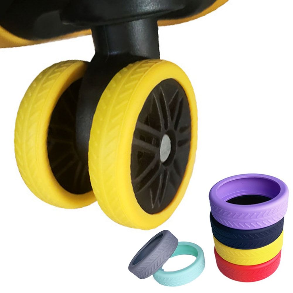 4/8Pcs Silikon Gepäck Räder Schutz Koffer Teile Achsen Reduzieren Rad Tragen Koffer Räder Schutz Abdeckung