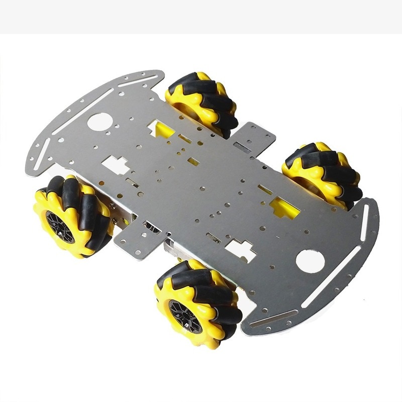 4WD Mecanum Robot Auto Slimme Auto Chassis Kit Load Capaciteit 10Kg 80Mm Omni Wielen Diy Robot Kit