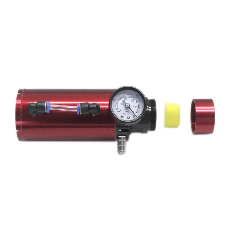 Spsld aluminium motor olie opsamlingsbeholder udluftningstank kan + vakuum trykmåler olie opsamling tank olie fange kan