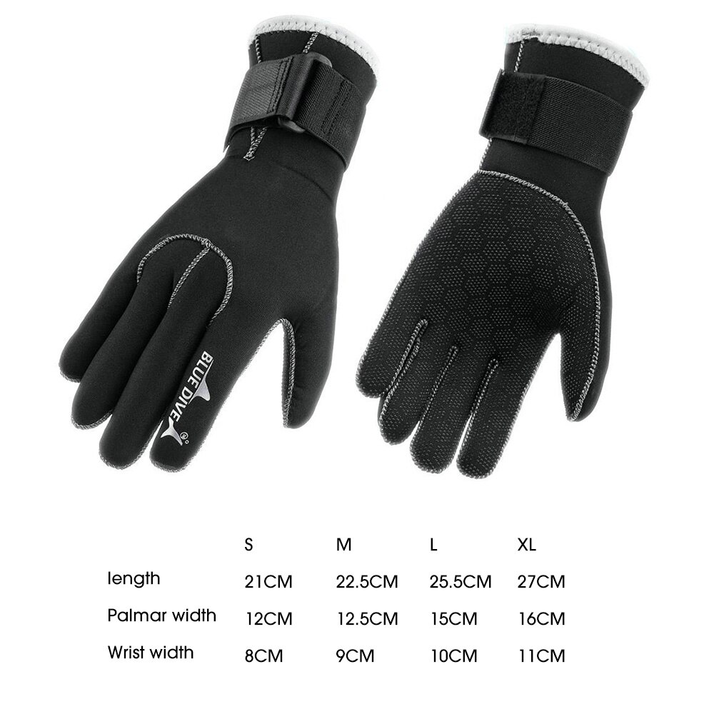 1 Paar Water Handschoenen 3Mm Neopreen Vijf Vinger Warm Wetsuit Winter Handschoenen Voor Duiken Snorkelen Peddelen Surfen Kajakken Kanoën