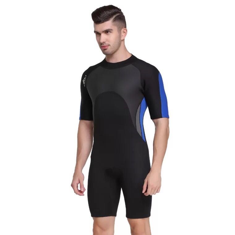 2mm Mens kurz Neoprenanzug einteiliges Verdicken Thermische Winter Schwimmen Ausschlag bewachen für Schnorcheln Surfen Tauchen Tauchen Tauchen S: M
