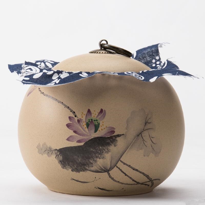 JIA-GUI LUO Farbe Glasur Keramik Tee Caddies Tieguanyin verschlossenen dosen Getrocknete Frucht Tragbare reise Tee Kasten D057