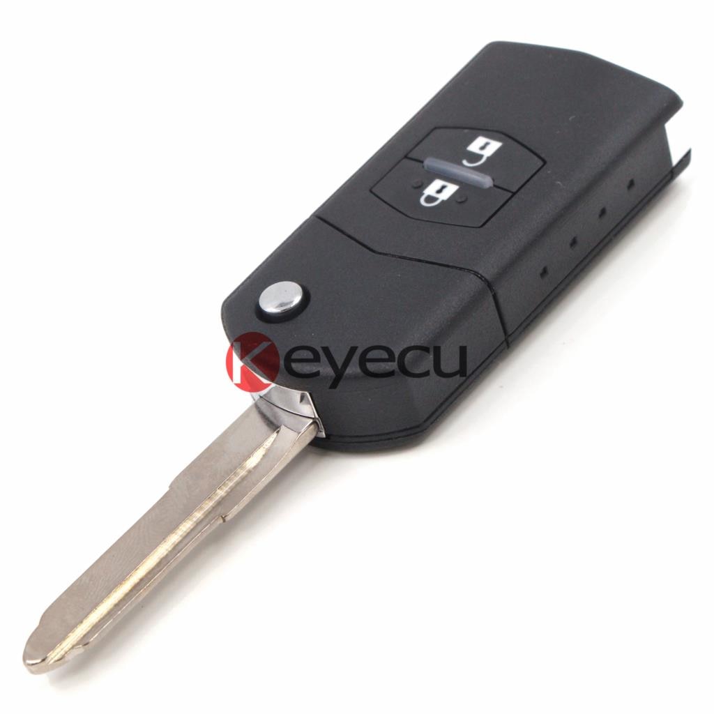 KEYECU Brand Folding Remote key Car Starter 2 Button For Mazda 315MHz With 4D63 Chip Part # KR55WK43451