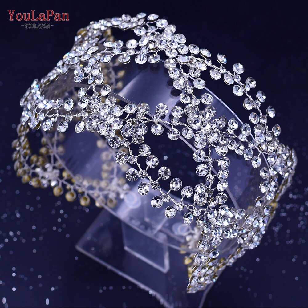 TOP QUEEN HP243 fascia da sposa copricapo da sposa strass donna diadema gioielli per capelli da sposa regina copricapo sposa fatta a mano diadema