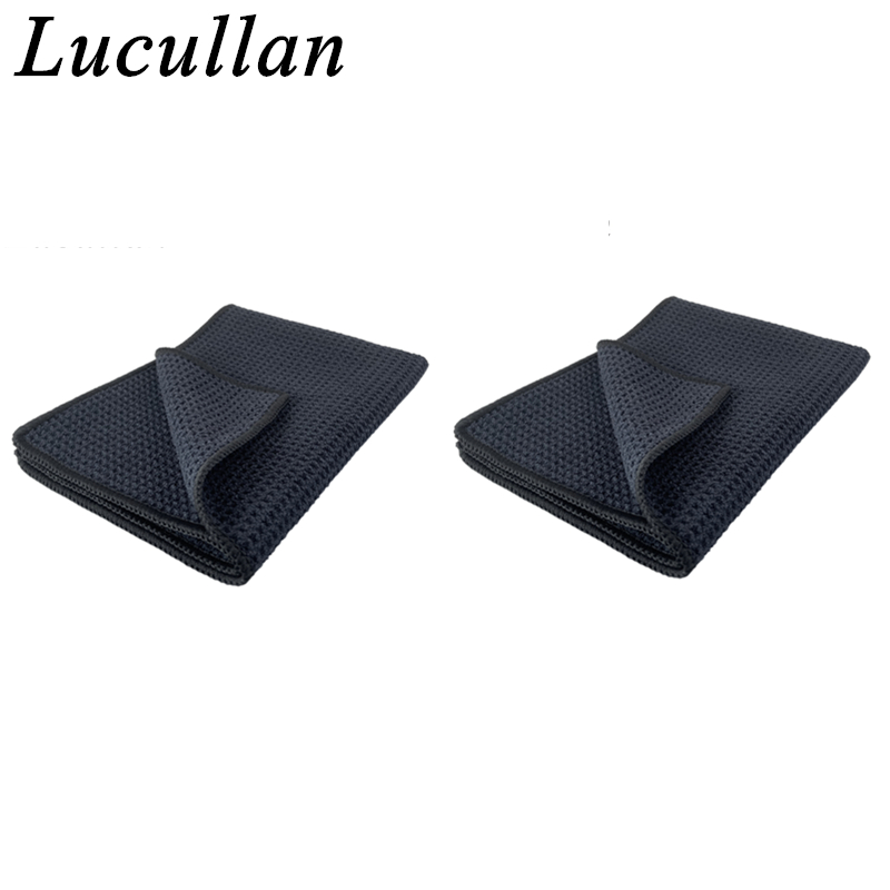 Lucullan Auto Care Super Water Magneet Microfiber Drogen Handdoek Wafel Weave Voor Autoglas Verf Schermreiniging