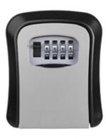 Outdoor Safe Key Box Key Storage Organizer With 4 Digit Wall Mounted Combination Password Keys Hook Organizer Boxes: Yellow