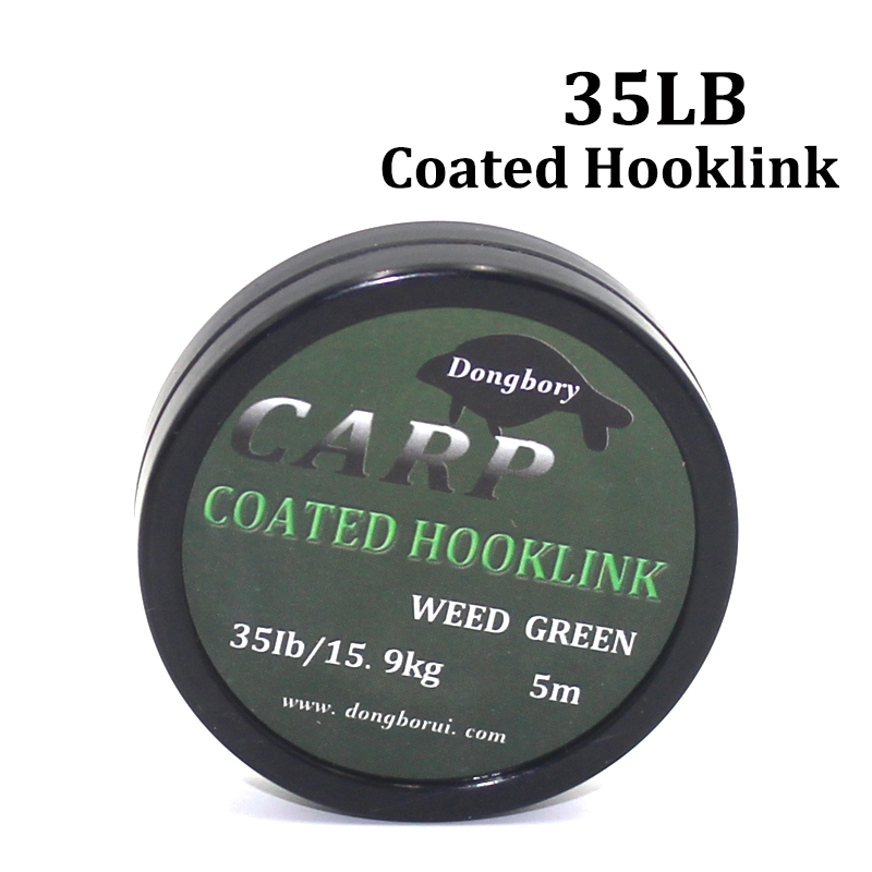 5 M Gecoat Hooklink Karper Vislijn 8 Strand Braid Karper Draad Haak Links Voor Karper Chod Haar Rigs Vissen visgerei: 1PC-35LB