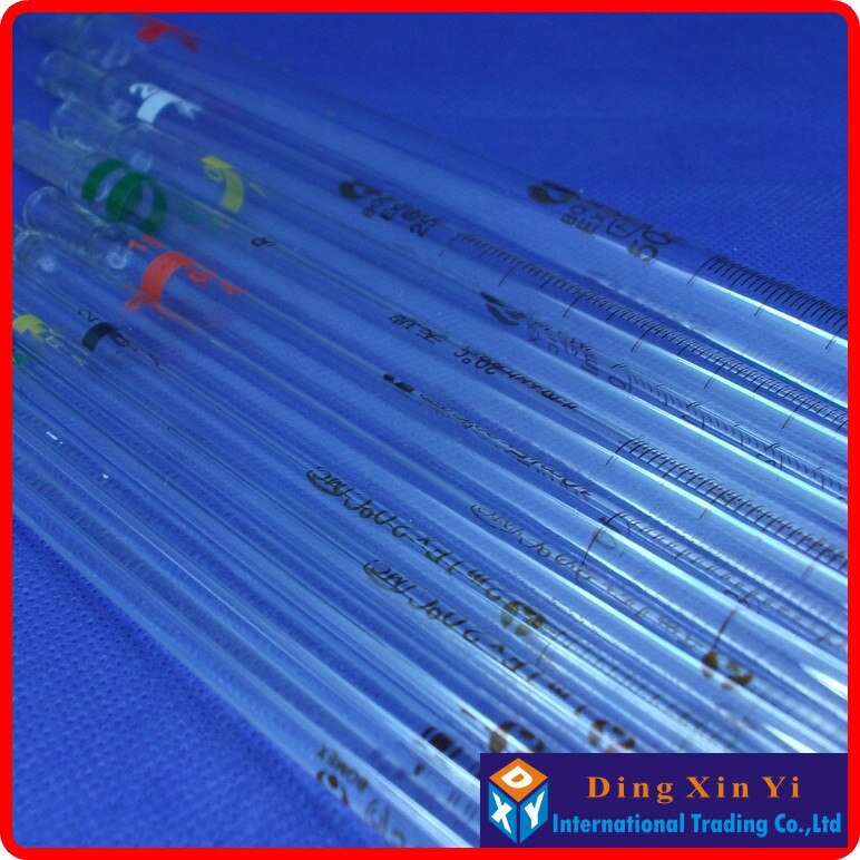 Burette en verre graduée 10ml, résolution pièces/lot ml, Pipette de mesure en verre 10ml avec gand de codage (5 0.1)