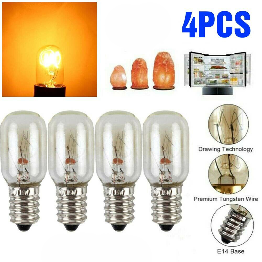 1/4/8PCS E14 Salt Lamps Globe Bulbs 15W AC220V-240V Vintage Incandescent Bulbs Refrigerator Oven Light Bulbs Replacement Part